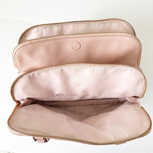 Tory Burch Thea Triple Zip Compartment Satchel Porcelain Pink - Picture 8 of 16